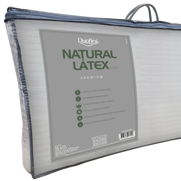Almohada Natural Latex Alto Duoflex Premium (50x70cm)